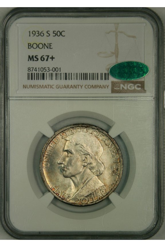 1936-S 50C Boone MS67+ NGC CAC (PM8741053001)