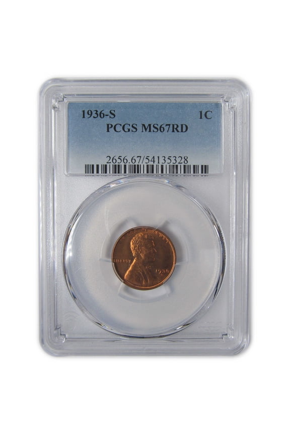 1936 S Lincoln Wheat Cent MS 67 RD PCGS Penny Uncirculated SKU:I23339