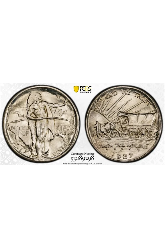 1937 D Oregon Trail 50c Commemorative PCGS MS-65 Oregon