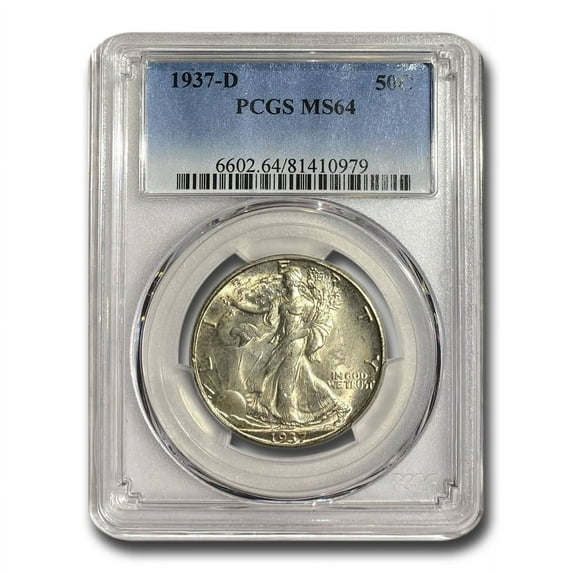 1937-D Walking Liberty Half Dollar MS-64 PCGS