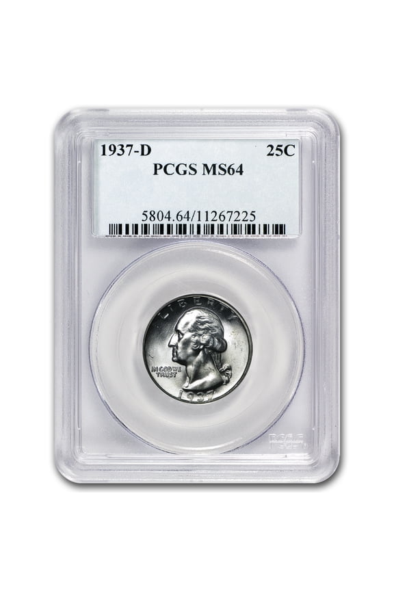 1937-D Washington Quarter MS-64 PCGS