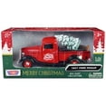 thumbnail image 1 of 1937 Ford Pickup Truck Red and Black "Merry Christmas" with Tree Accessory 1/24 Die Cast Model Car by Motormax, 1 of 3