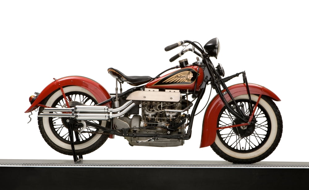 1937 Indian Twin Carburetor 1265cc 4-Cylinder motorcycle Canvas Art - Panoramic Images (12 x 20)