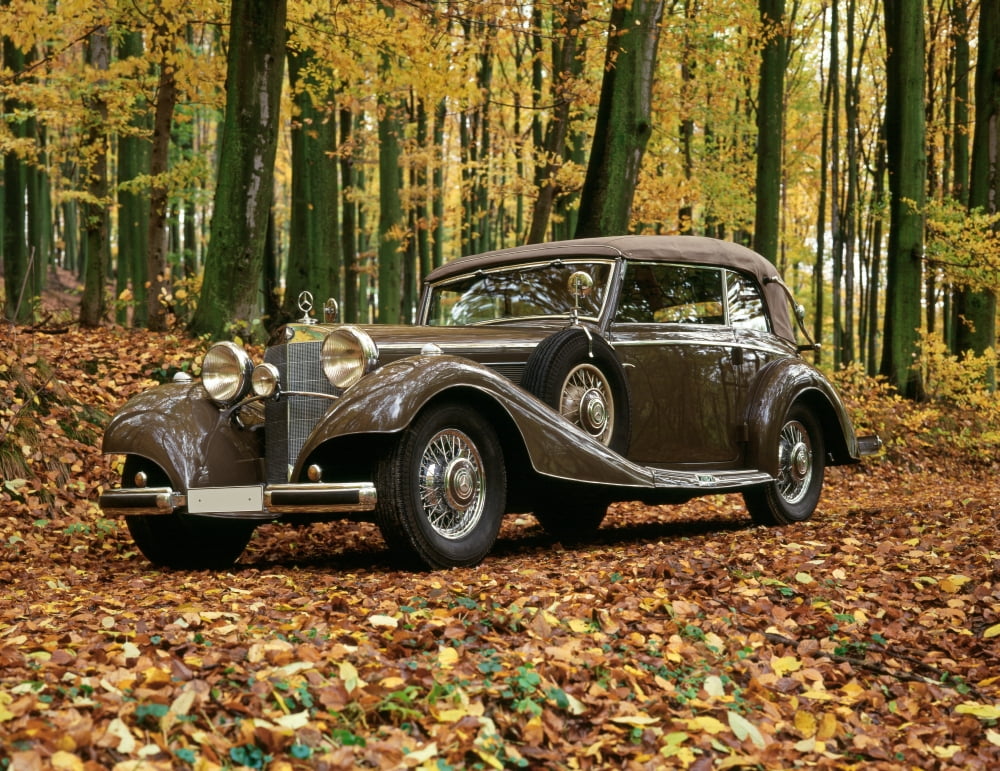 1937 Mercedes Benz 540K Supercharged cabriolet with 54 litre inline 8 engine Country of origin Germany Canvas Art - Panoramic Images (22 x 28)
