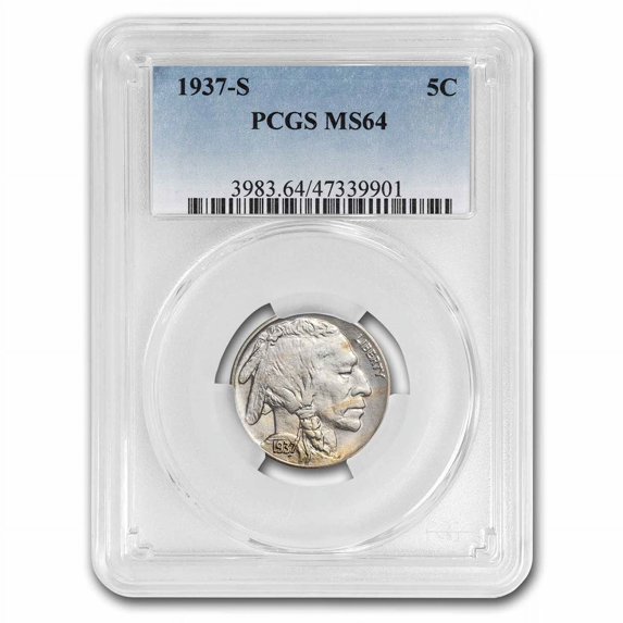 1937-S Buffalo Nickel MS-64 PCGS