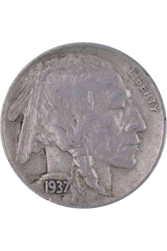 1937 S Indian Head Buffalo Nickel 5 Cent Piece VF Very Fine 5c US Coin