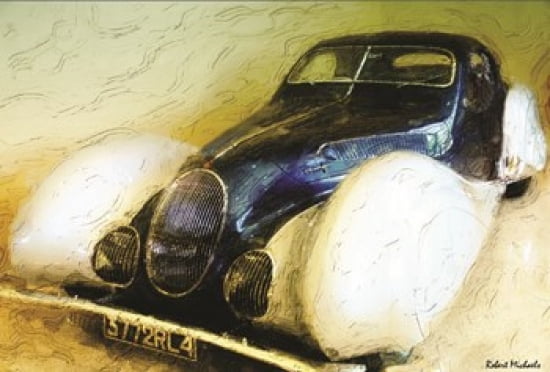 1937 Talbot Lago Canvas Art - Robert Michaels (19 x 13)