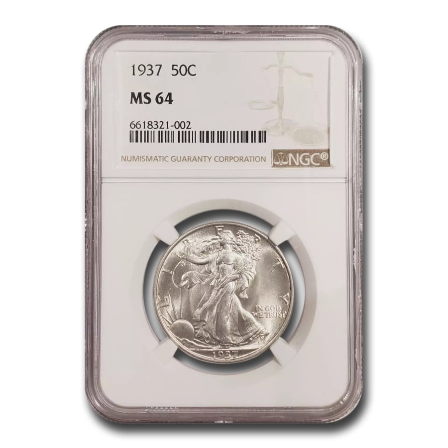 1937 Walking Liberty Half Dollar MS-64 NGC
