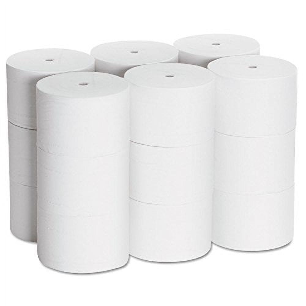 19378 Coreless 2-Ply White Bath Toilet Paper, 1500 Sheets/Roll, 18 Rolls/Carton