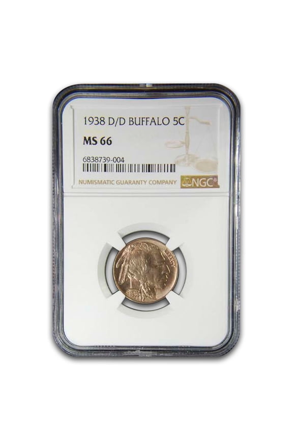 1938-D/D Buffalo Nickel MS-66 NGC