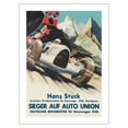 thumbnail image 1 of 1938 German Grand Prix - Hans Stuck Race Driver - Sieger AUF Auto Union - Vintage Car Racing Poster by Klokien - Bamboo Fine Art 290gsm Paper (Unframed) 12x16in, 1 of 4