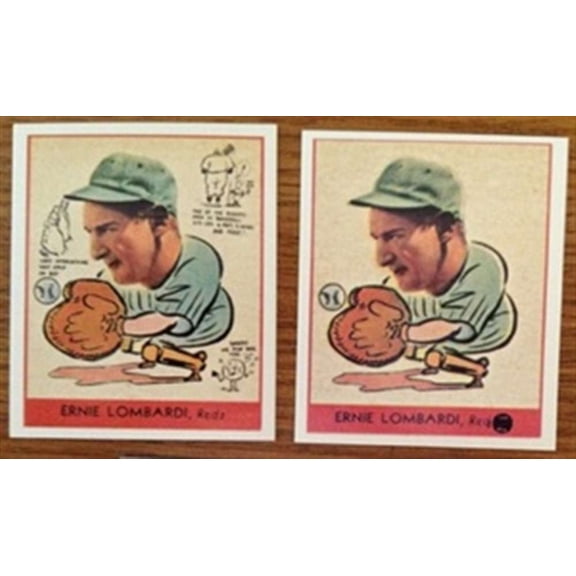 1938 Goudey Reprint Cincinnati Reds Team Set 2 Cards both Ernie Lombardi Near NM-MT to NM-MT Condtion