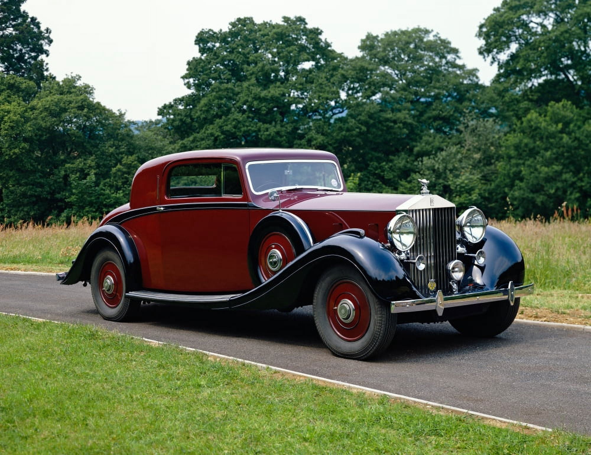1938 Rolls Royce Phantom III V12 2-door fixed head coupe Country of origin United Kingdom Canvas Art - Panoramic Images (22 x 28)