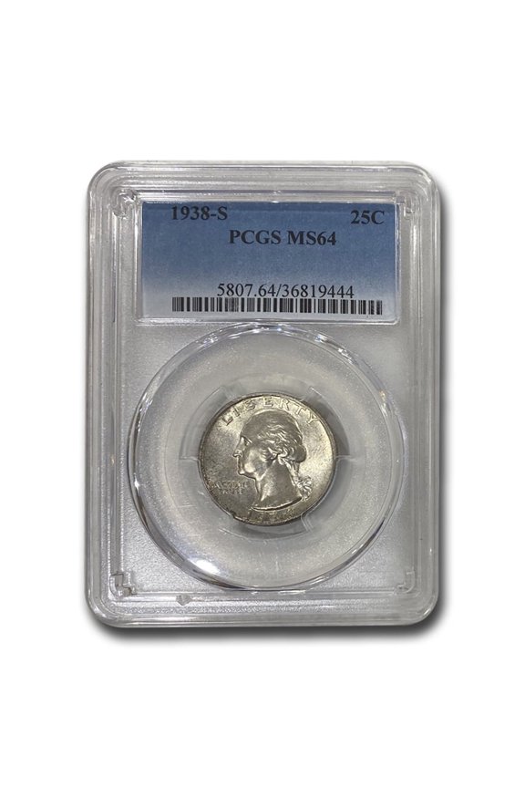 1938-S Washington Quarter MS-64 PCGS