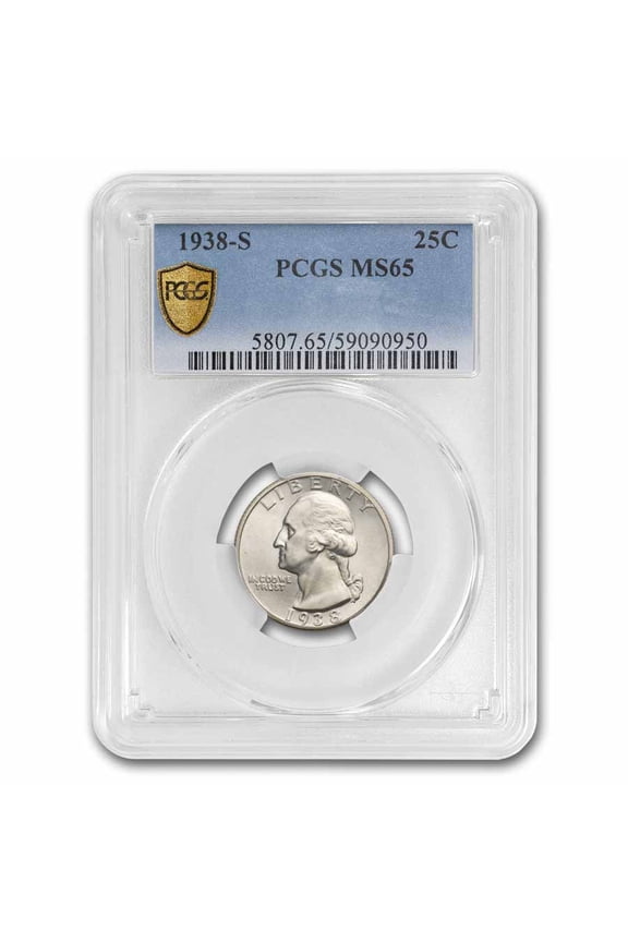 1938-S Washington Quarter MS-65 PCGS