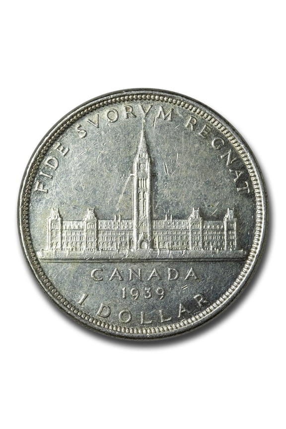 1939 Canada Silver Dollar Royal Visit AU