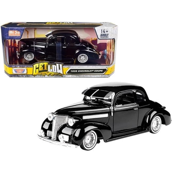 1939 Chevrolet Coupe Lowrider Black Get Low Series 1-24 Diecast Model Car