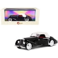 thumbnail image 1 of 1939 Delage D6-70 Cabriolet (Top Up) RHD Black with White Top and Red Interior Ltd Ed to 250 pcs 1/43 Model Car by Esval Models, 1 of 3