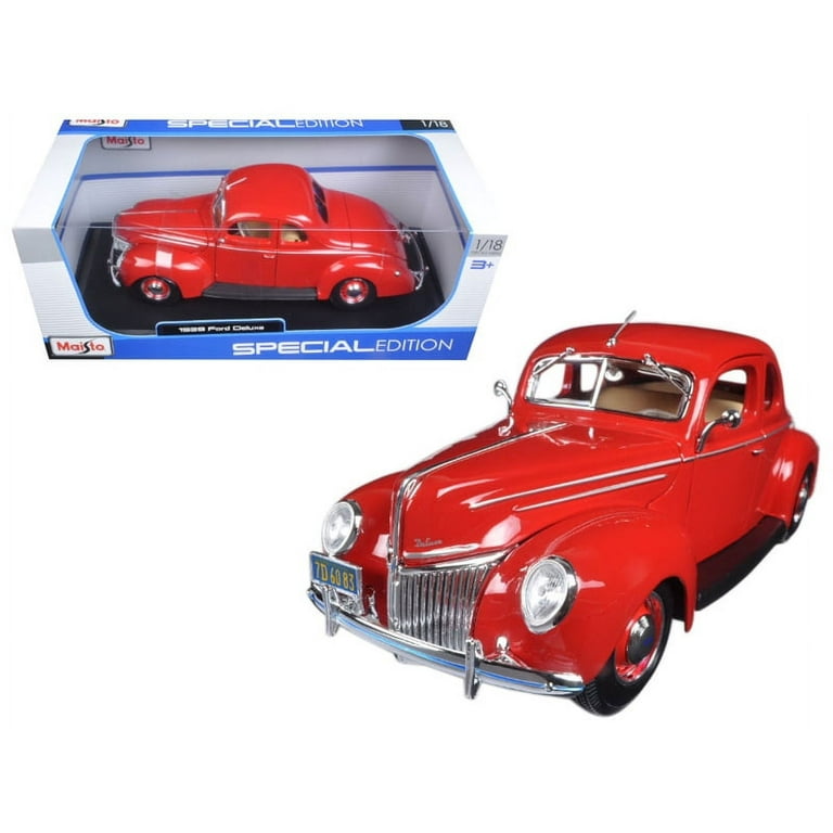 【在庫一掃】 Tudor Deluxe Ford 1939 Red Maisto by Car Model Diecast 1/18 マイスト