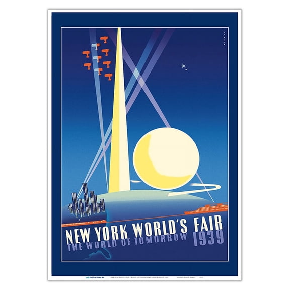 1939 New York World’s Fair - The World of Tomorrow - Vintage Travel Poster by Joseph Binder - Master Art Print 10in x 14in