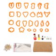 193pcs Polymer Clay Earring Cutters DIY 25 Shapes Clay Cutters for Key