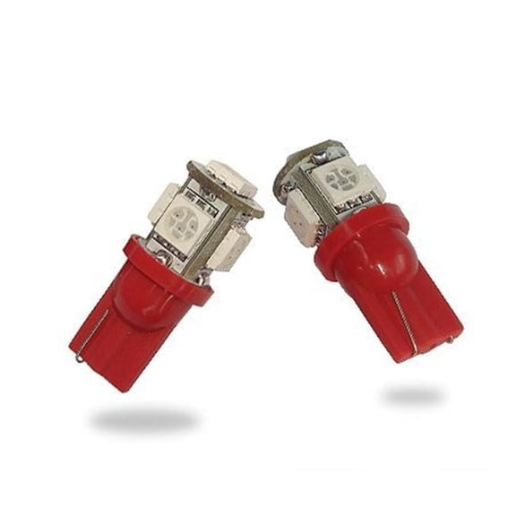 194 168 2825 T10 M158 504 LED Lights Red Bulbs Wide View Angle