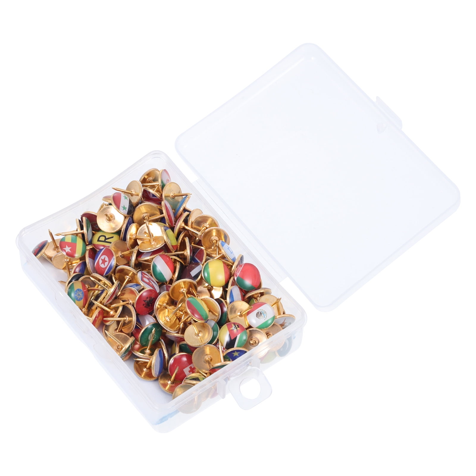 194 Pcs Ballpoint Pens Flag Pushpin Map Tacks Office - Walmart.com
