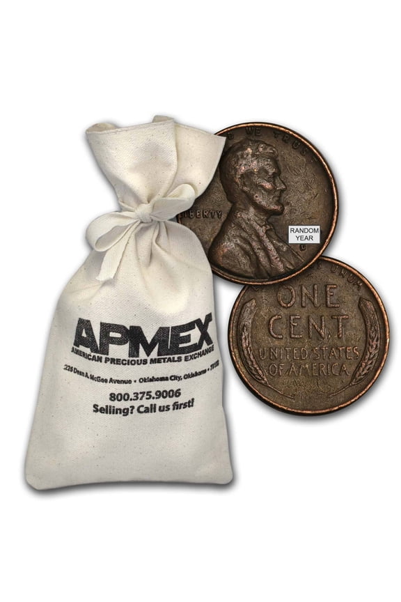 1940-1958 Wheat Cent 5,000-Count Bags