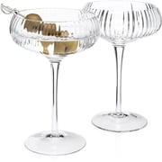 1940 El Morocco Crystal Cocktail Coupe - Inspired by the Legendary Nightclub, 2-Piece Set Gift Box Collection