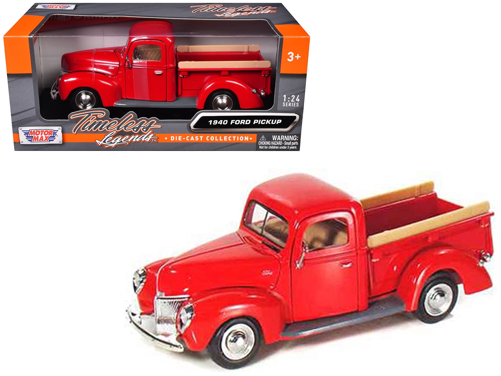 HP-2 40 フォード ミニカー 赤 1940 Ford Pickup Truck Red 1/24 Diecast Model Car by Motormax
