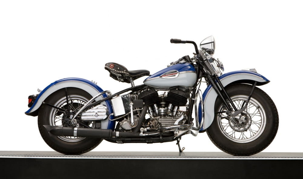 1940 Harley Davidson 74ci Model U motorcycle Canvas Art - Panoramic Images (24 x 40)