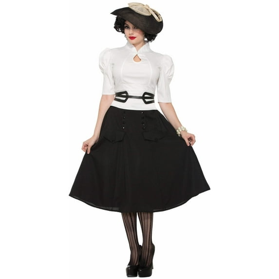 1940'S WHITE GATHERED SHIRT-FE
