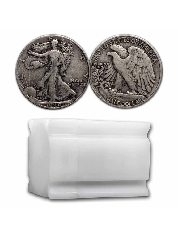 1940 Walking Liberty Halves 20-Coin Roll Avg Circ