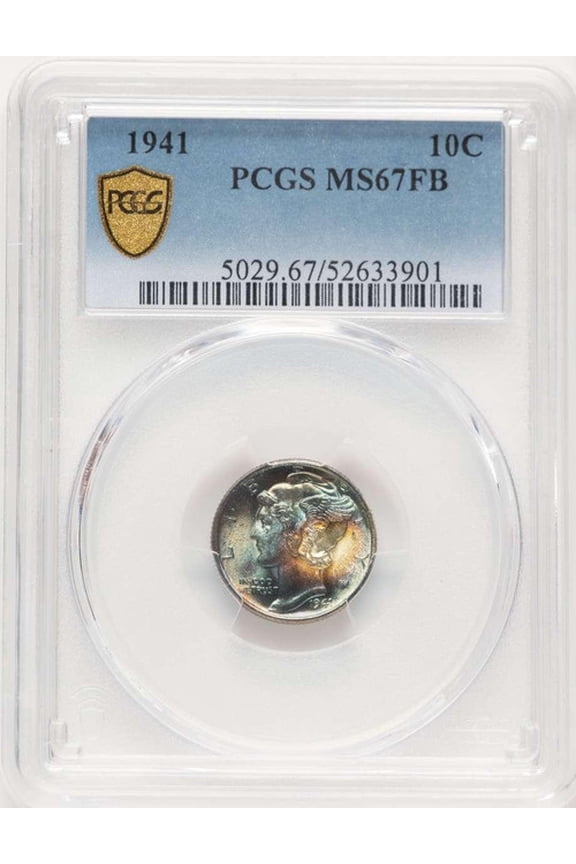 1941 10C Mercury Dime Coin PCGS MS67 - HAT522896049
