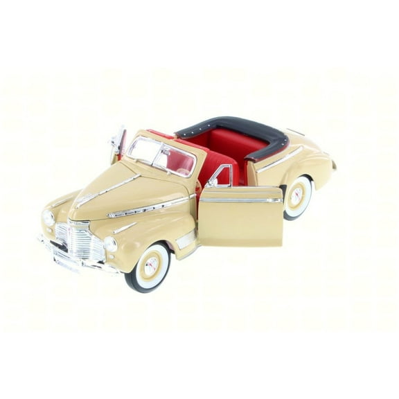 1941 Chevy Special Deluxe Convertible, Cream - Welly 22411WCM - 1/24 Scale Diecast Car