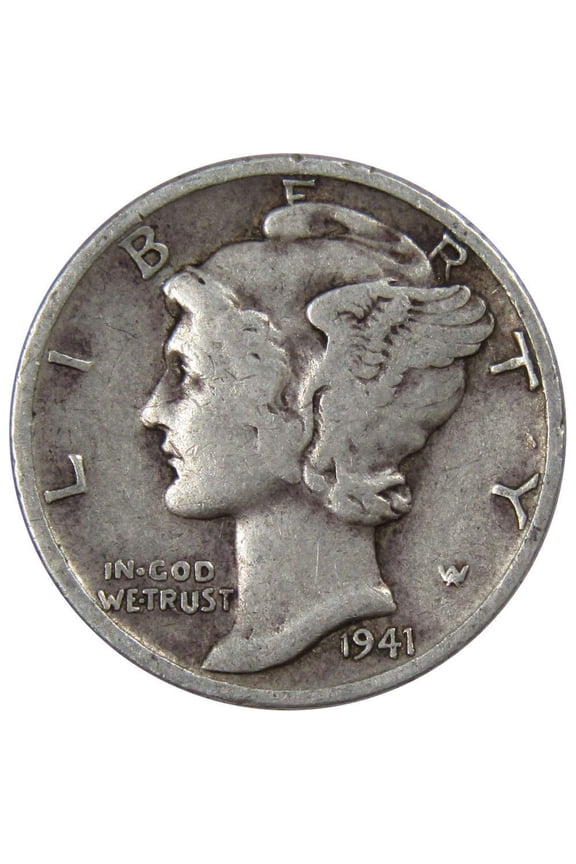 1941 D Mercury Dime VG Very Good 90% Silver 10c US Coin Collectible