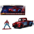 thumbnail image 1 of 1941 Ford Pickup Truck and Proto-Suit Spider-Man Figurine, Spiderman - Jada Toys 33075 - 1/32 scale Diecast Model Toy Car, 1 of 1