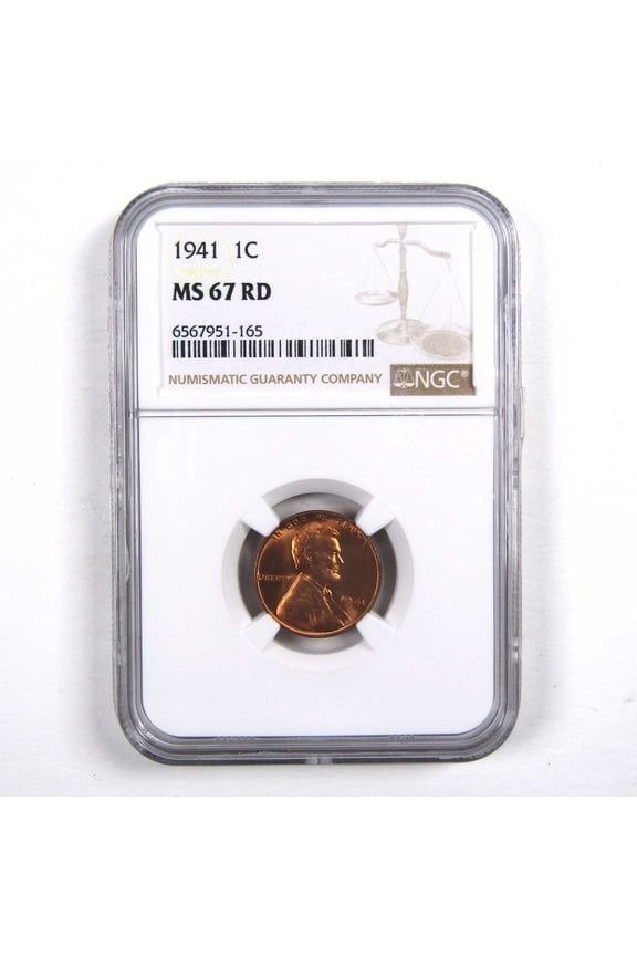 1941 Lincoln Wheat Cent MS 67 RD NGC Penny 1c Uncirculated SKU:I3163