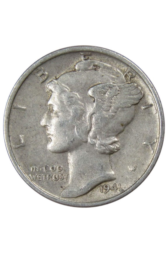 1941 Mercury Dime XF EF Extremely Fine 90% Silver 10c US Coin Collectible