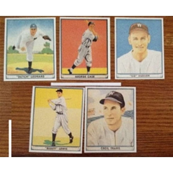 1941 Play Ball Reprint Washington Senators Team Set 5 Cards Near NM-MT to NM-MT Condtion