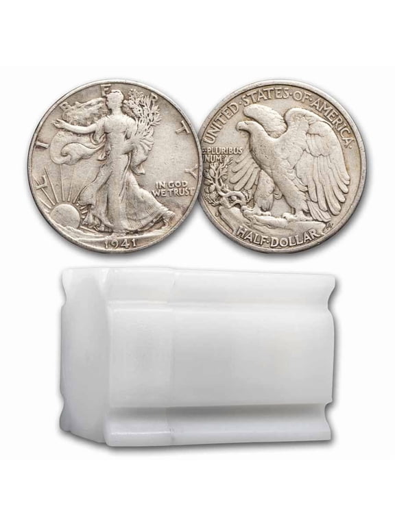 1941-S Walking Liberty Halves 20-Coin Roll Avg Circ