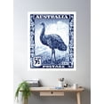 thumbnail image 1 of 1942 Australia Emu Bird Postage Stamp Poster Wall Art, Modern Wall Decor For Living Room Bedroom, 8x12 UNFRAMED, 1 of 3