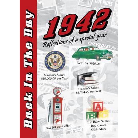 1942 Back In The Day Greeting Card / Booklet (envelope included)