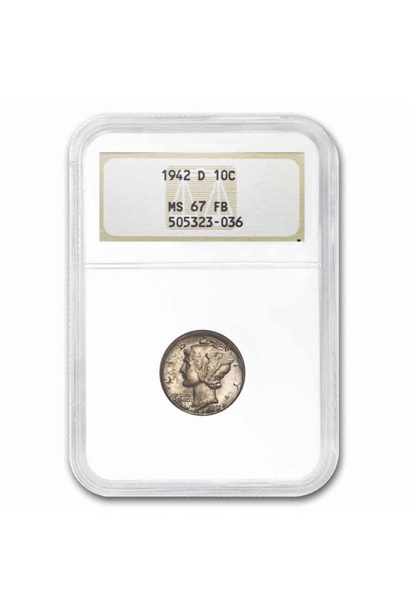 1942-D Mercury Dime MS-67 FB NGC