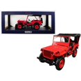thumbnail image 1 of 1942 Jeep 1 by 18 Diecast Model Car, Red, 1 of 1