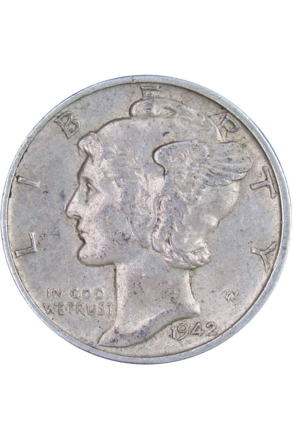 1942 Mercury Dime XF EF Extremely Fine 90% Silver 10c US Coin Collectible