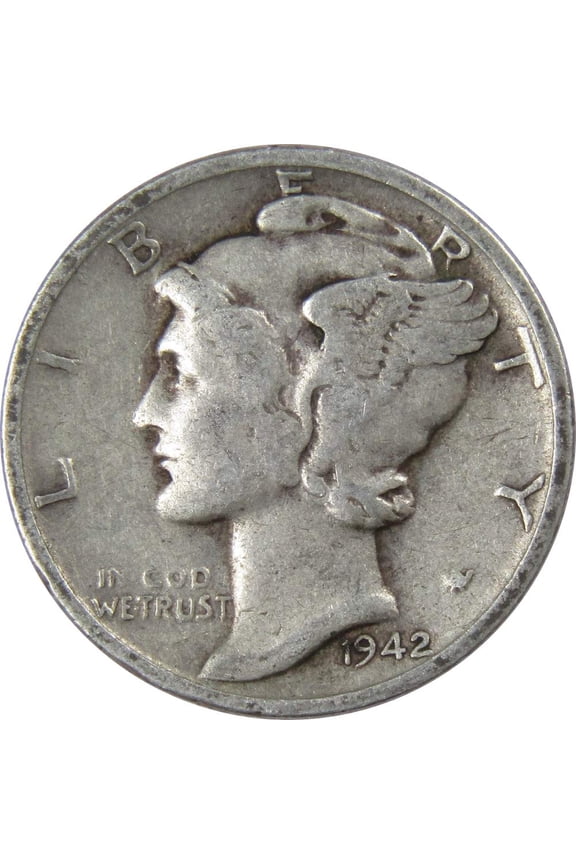 1942 S Mercury Dime VG Very Good 90% Silver 10c US Coin Collectible