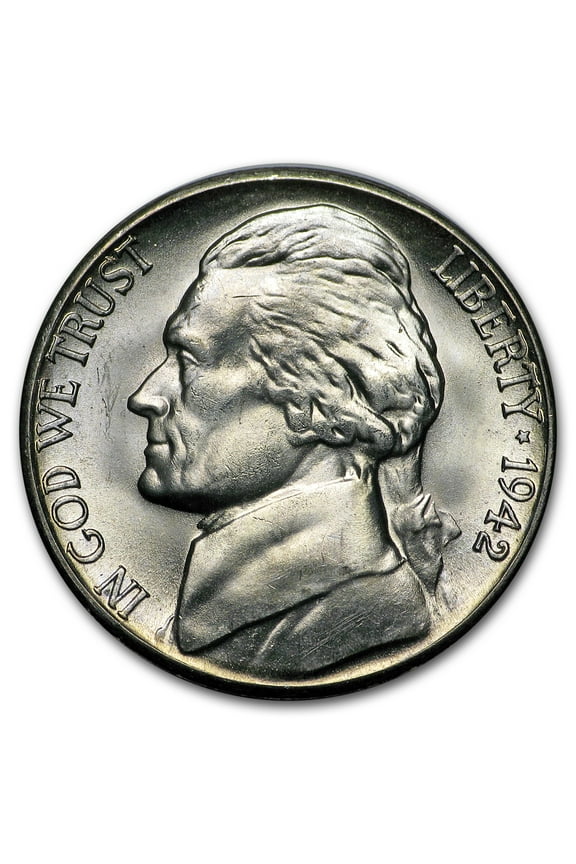 1942-S Silver Wartime Jefferson Nickel BU