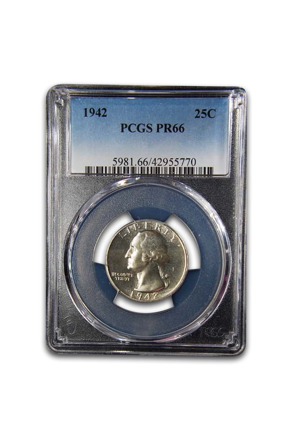 1942 Washington Quarter PR-66 PCGS