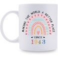 thumbnail image 1 of 1943 Birthday Gifts for Women - Making The World A Better Place Since 1943 Coffee Mug 11 oz - Great 1943 Birthday Gifts for Mom Aunt Wife Friend Sister Cousin Coworker, 1 of 6